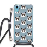 It's a Purrr Case: iPhone XR Transparant Hoesje met koord It's a Purrr Case: iPhone XR Transparant Hoesje met koord