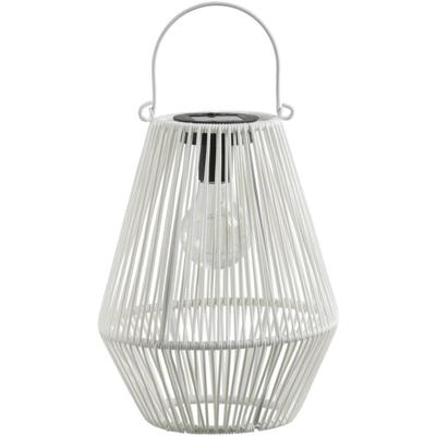 Leen Bakker - Solar Lantaarn Nowie - 26xØ20 Cm - Kunststof - Wit