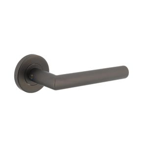 Intersteel Deurklink Hoek 90 graden op rozet antraciet grijs