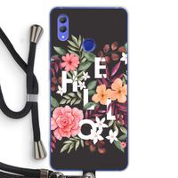 Hello in flowers: Honor Note 10 Transparant Hoesje met koord Hello in flowers: Honor Note 10 Transparant Hoesje met koord