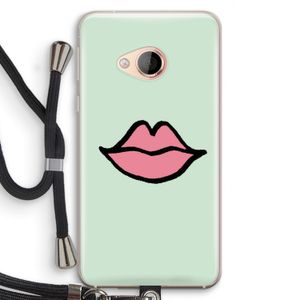 Kusje: HTC U Play Transparant Hoesje met koord