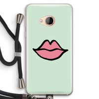 Kusje: HTC U Play Transparant Hoesje met koord