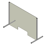 Kunststof kuchschot met RVS T poot 1000x800mm Kunststof kuchschot met RVS T poot 1000x800mm