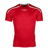 Hummel 110005 Preston Shirt Korte Mouw - Red-White - XL