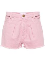 PINKO short en jean à effet usé - Rose