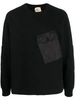 Ten C sweat en coton à patch logo - Noir