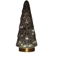 Anna's Collection LED glazen boom grijs 28,5cm