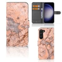 Samsung Galaxy S23 Plus | Bookcase | Marmer Oranje