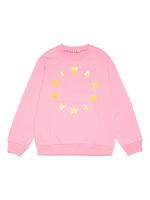 Marni Kids sweat en coton à logo imprimé - Rose - thumbnail