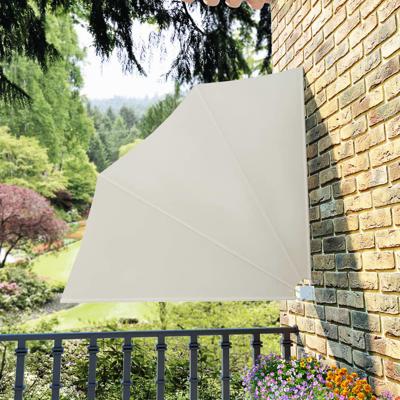 Balkonscherm inklapbaar 140x140 cm crme