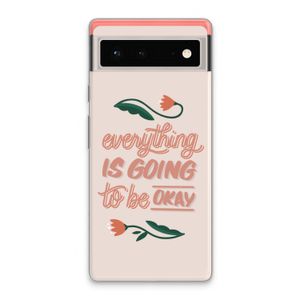 Optimistic flower girl: Google Pixel 6 Transparant Hoesje