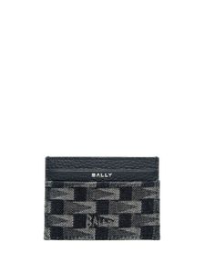 Bally porte-cartes en cuir à motif Pennant - Bleu