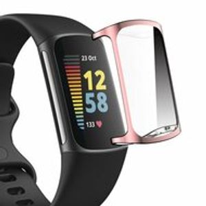 Fitbit Charge 5 & 6 TPU case (volledig beschermd) - Roze