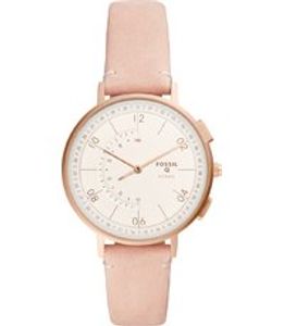 Horlogeband Fossil FTW5029 Leder Roze 16mm