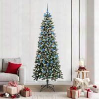 Kunstkerstboom met 300 LED Groen 210 cm PVC en Plastic en Staal