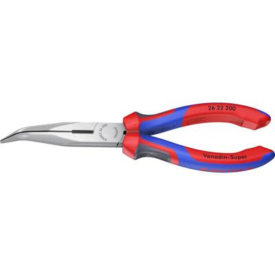 Knipex 26 22 200 Platte rondbektang Werkplaats 40° gebogen Vanadium elektrostaal 200 mm