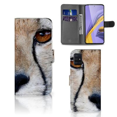 Samsung Galaxy A51 | Telefoonhoesje | Met pasjeshouder | Cheetah