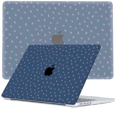 Lunso MacBook Pro 14 inch (2021-2024) cover hoes - case - Purple Pips-