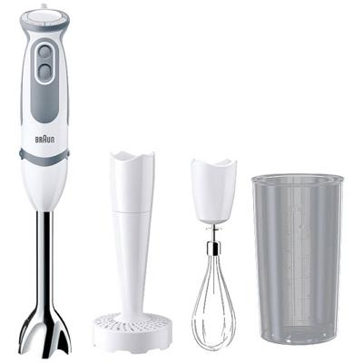 Braun 4191-MQ5207WH HB BRAUN INT S12 Staafmixer 1000 W Met garde, Met maatbeker, Stamppotstamper, BPA-vrij Wit, Grijs