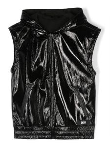 Dkny Kids gilet à design réversible - Noir