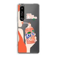 Peach please!: Sony Xperia 1 III Transparant Hoesje