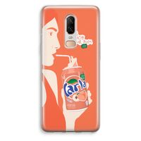 Peach please!: OnePlus 6 Transparant Hoesje