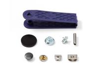 Broekhaken en -staven 13mm zilver-brons - 5x4st Broekhaken en -staven 13mm zilver-brons - 5x4st