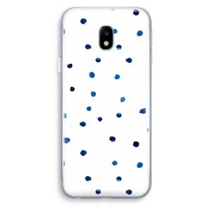 Blauwe stippen: Samsung Galaxy J3 (2017) Transparant Hoesje