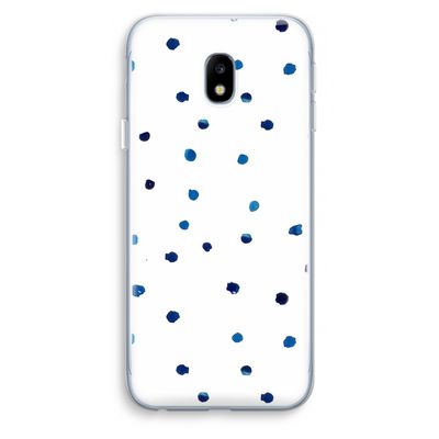 Blauwe stippen: Samsung Galaxy J3 (2017) Transparant Hoesje