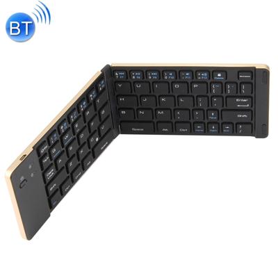 Opvouwbare F66 bluetooth Wireless 66 toetsen toetsenbord ondersteuning Android / Windows / iOS(Goud)