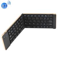 Opvouwbare F66 bluetooth Wireless 66 toetsen toetsenbord ondersteuning Android / Windows / iOS(Goud)