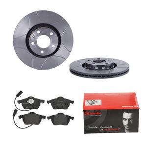 Remmenset, remschijf BREMBO, Remschijftype: Binnen geventileerd, Inbouwplaats: Vooras, u.a. für Audi, VW, Skoda, Seat