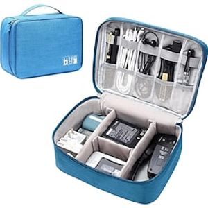 elektronica-organizer, universele reiskabel-organizer tas, waterdichte opbergkoffers voor elektronica-accessoires, oplader, telefoon, USB, SD-kaart, harde schijven, powerbank, snoeren 9,45 7,09 3,94 inch Lightinthebox