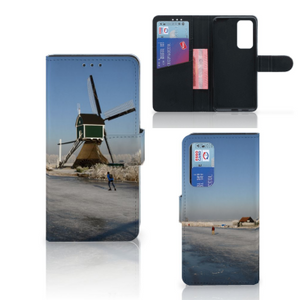 Huawei P40 Flip Cover Schaatsers