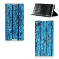 Sony Xperia L1 Book Wallet Case Wood Blue