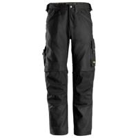 Snickers Workwear Canvas+ werkbroek - 6324 - zwart - maat 54