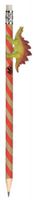 TOM potlood met dinosaurus junior 18,9 cm hout/grafiet rood - thumbnail