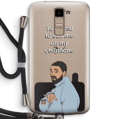 Hotline bling: LG K10 (2016) Transparant Hoesje met koord