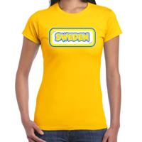 Verkleed T-shirt voor dames - Zweden - geel - supporter - themafeest