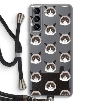 It's a Purrr Case: Samsung Galaxy S21 Transparant Hoesje met koord