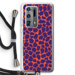 Purple Giraffe: Huawei P40 Pro Plus Transparant Hoesje met koord