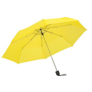 Opvouwbare mini paraplu - geel - 96 cm - Voordelige kleine paraplu - Regenbescherming