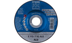 PFERD 62211622 E 115-7 SG ALU Afbraamschijf gebogen Diameter 115 mm Boordiameter 22.23 mm Aluminium, Non-ferrometaal 10 stuk(s)