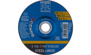 PFERD 62015640 E 150-7 PSF STEELOX Afbraamschijf gebogen Diameter 150 mm Boordiameter 22.23 mm RVS, Staal 10 stuk(s)