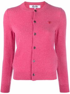 Comme Des Garçons Play cardigan en maille fine à patch logo - Rose