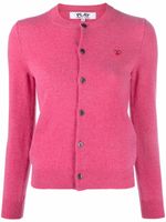 Comme Des Garçons Play cardigan en maille fine à patch logo - Rose