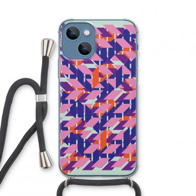 Skew Blush 3: iPhone 13 mini Transparant Hoesje met koord