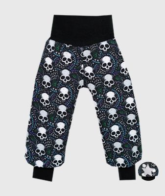 Waterproof Softshell Pants Skulls Black