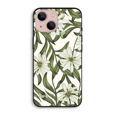 Wit bloemenpatroon: iPhone 13 Biologisch afbreekbaar hoesje