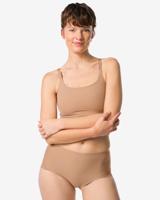 HEMA Medium corrigerende slip hoge taille met kant lichtbruin (lichtbruin)
